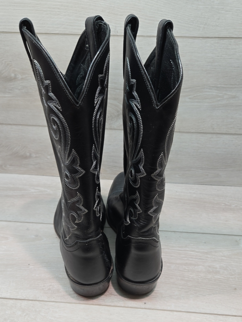 Justin Mens 1409 London Calfskin Leather Western Boots Embroidered Shoes 11.5D - Picture 5 of 10